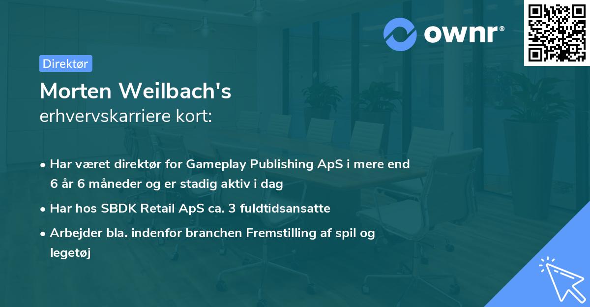 Morten Weilbach's erhvervskarriere kort