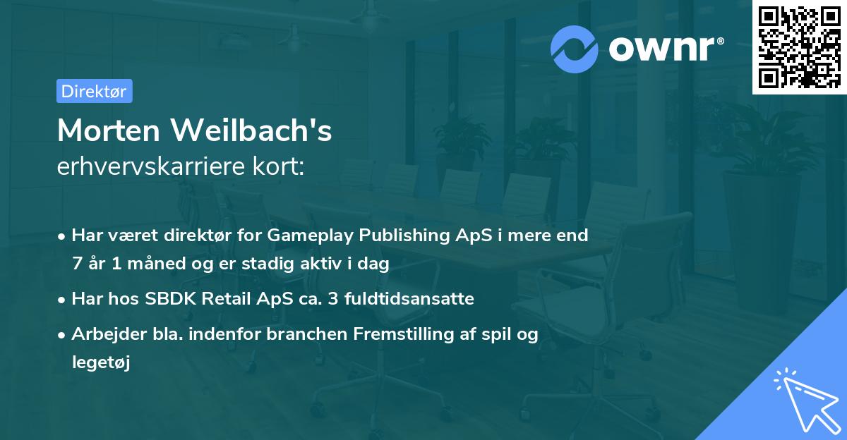 Morten Weilbach's erhvervskarriere kort