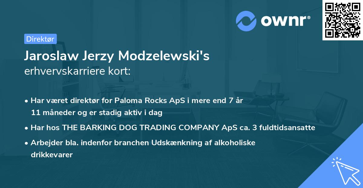 Jaroslaw Jerzy Modzelewski's erhvervskarriere kort