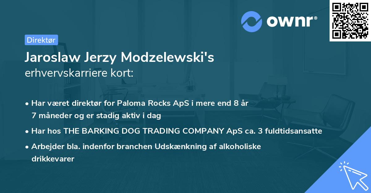 Jaroslaw Jerzy Modzelewski's erhvervskarriere kort