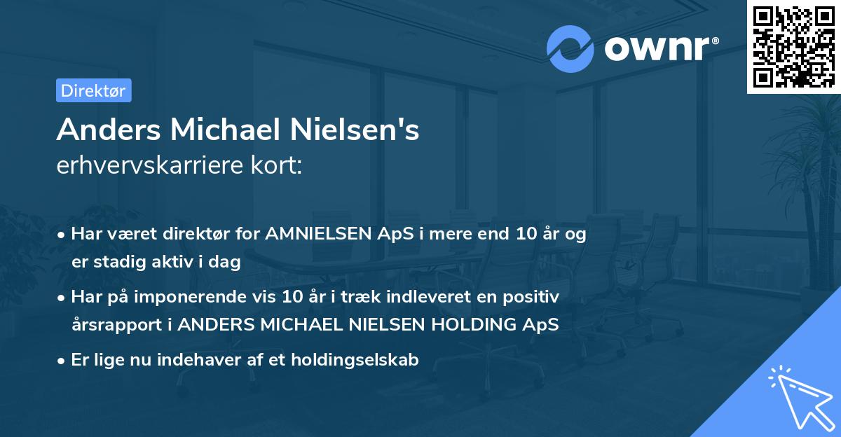 Anders Michael Nielsen's erhvervskarriere kort
