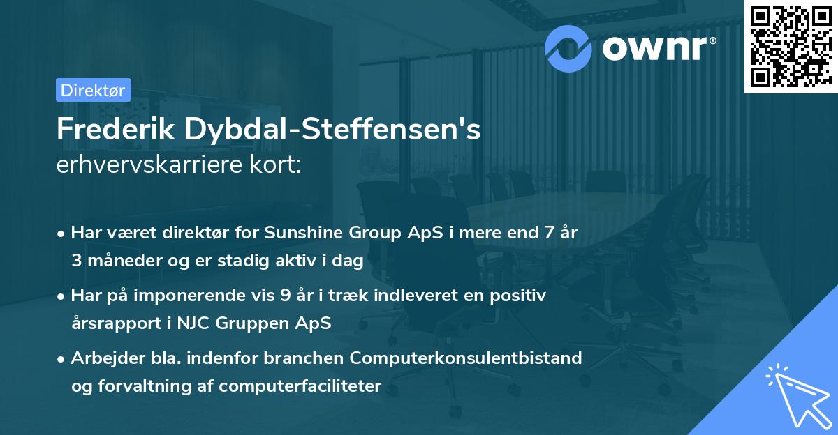 Frederik Dybdal-Steffensen's erhvervskarriere kort