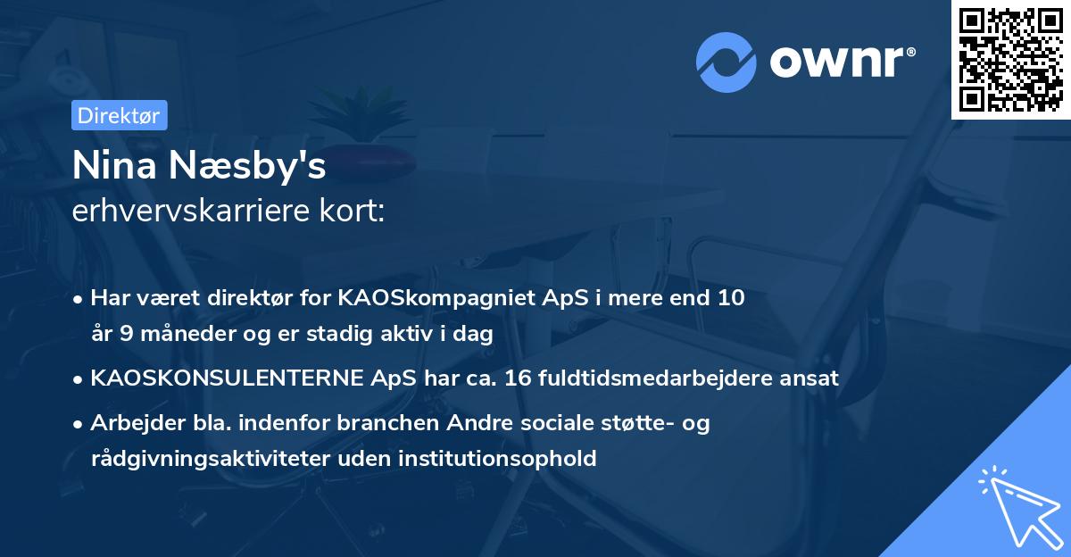 Nina Næsby's erhvervskarriere kort