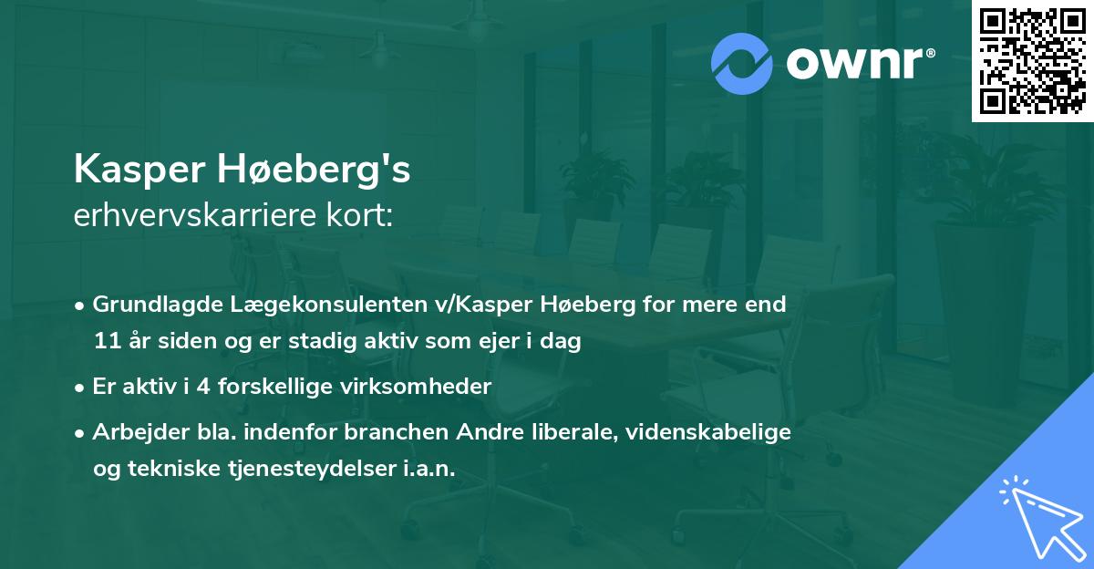Kasper Høeberg's erhvervskarriere kort