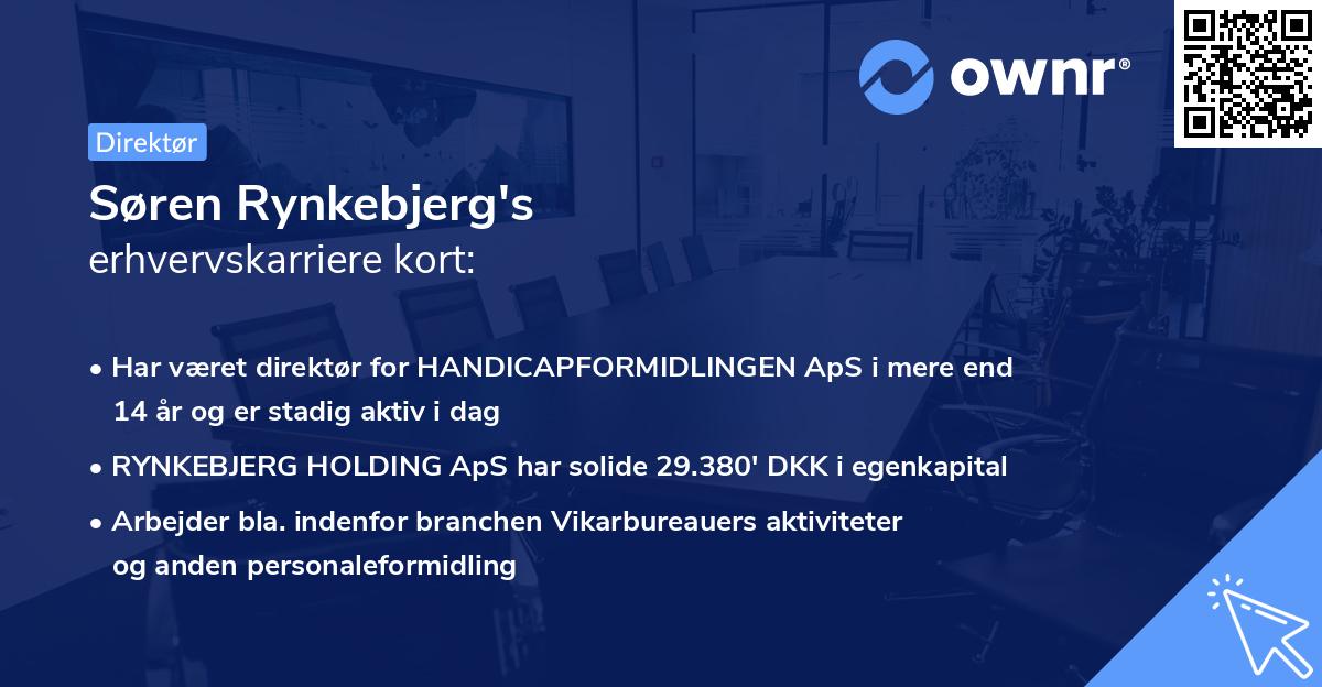 Søren Rynkebjerg's erhvervskarriere kort