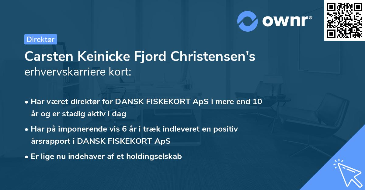 Carsten Keinicke Fjord Christensen's erhvervskarriere kort