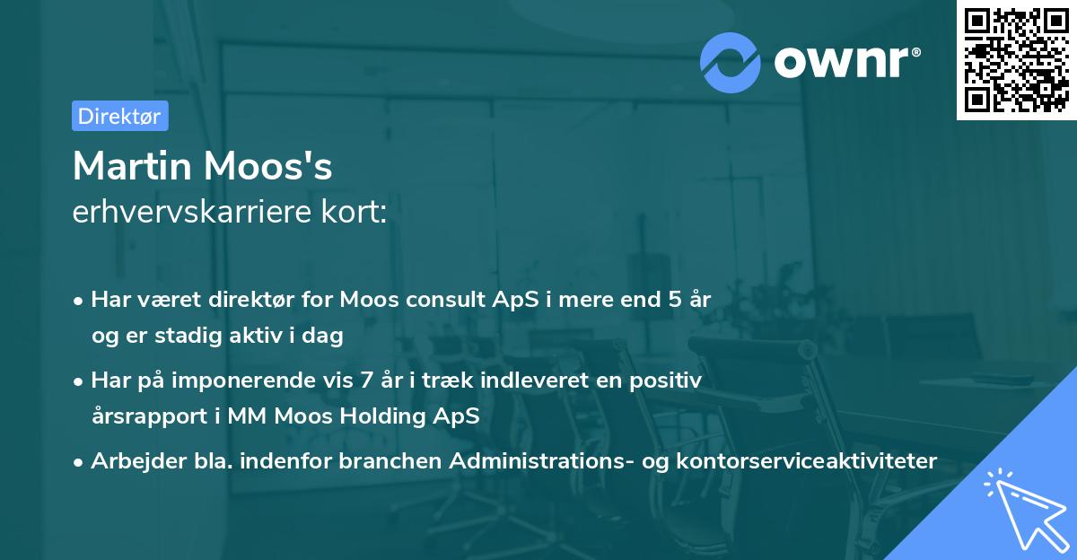 Martin Moos's erhvervskarriere kort