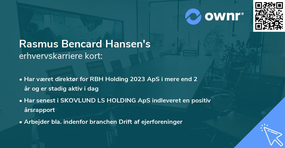 Rasmus Bencard Hansen's erhvervskarriere kort