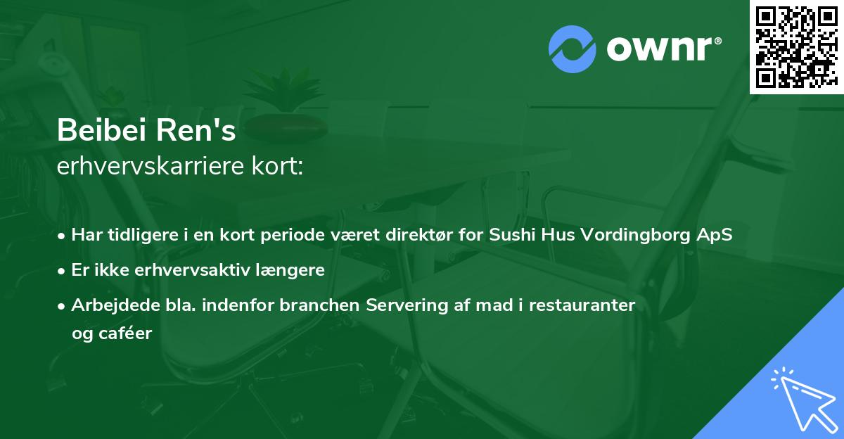 Beibei Ren's erhvervskarriere kort