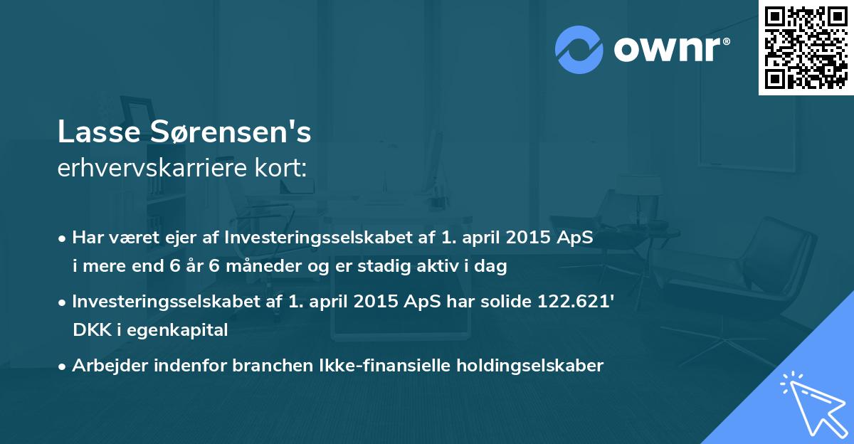 Lasse Sørensen's erhvervskarriere kort