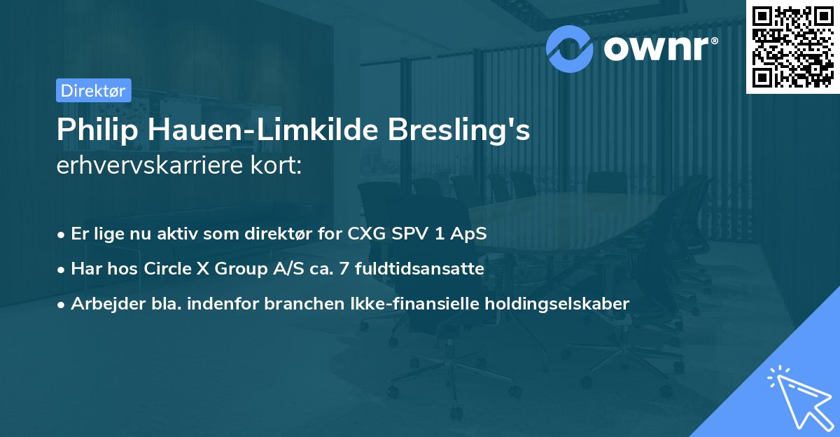Philip Hauen-Limkilde Bresling's erhvervskarriere kort