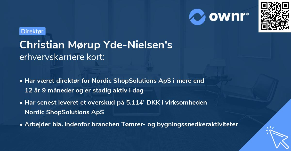 Christian Mørup Yde-Nielsen's erhvervskarriere kort