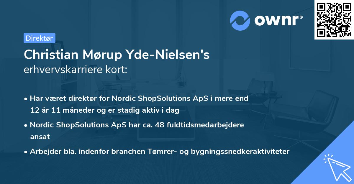 Christian Mørup Yde-Nielsen's erhvervskarriere kort