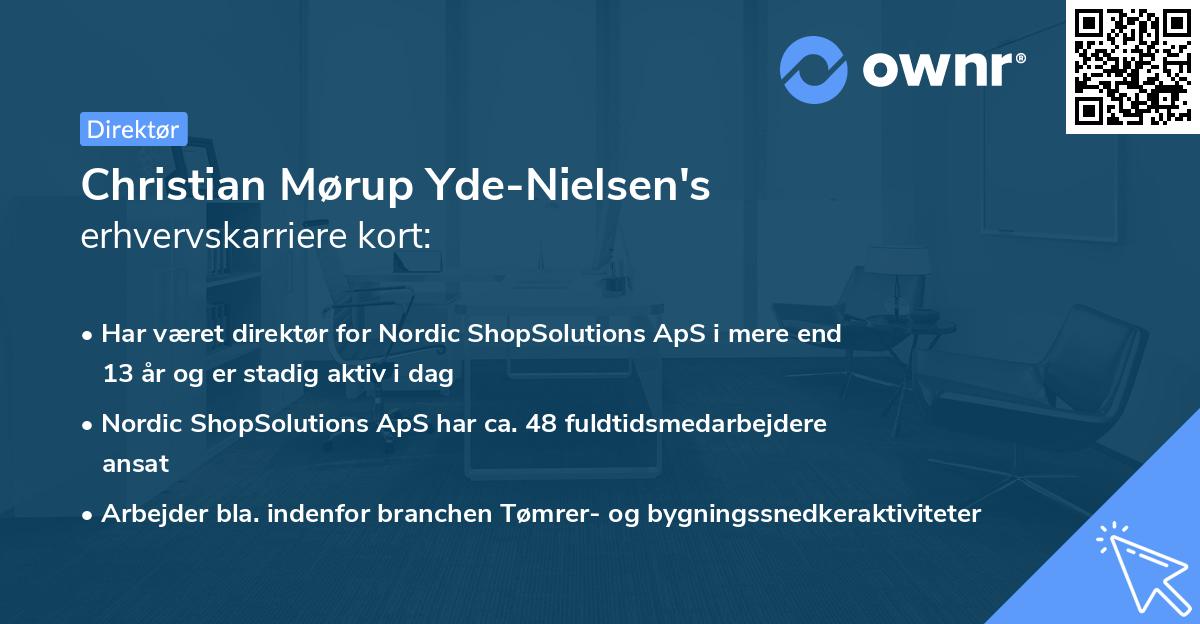 Christian Mørup Yde-Nielsen's erhvervskarriere kort