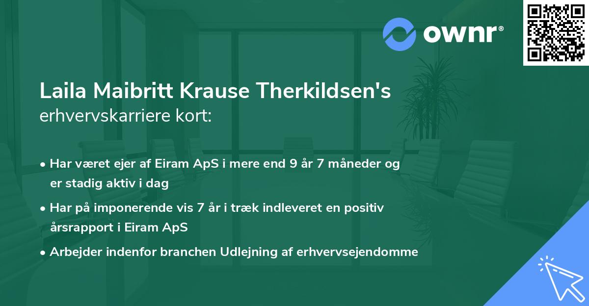 Laila Maibritt Krause Therkildsen's erhvervskarriere kort