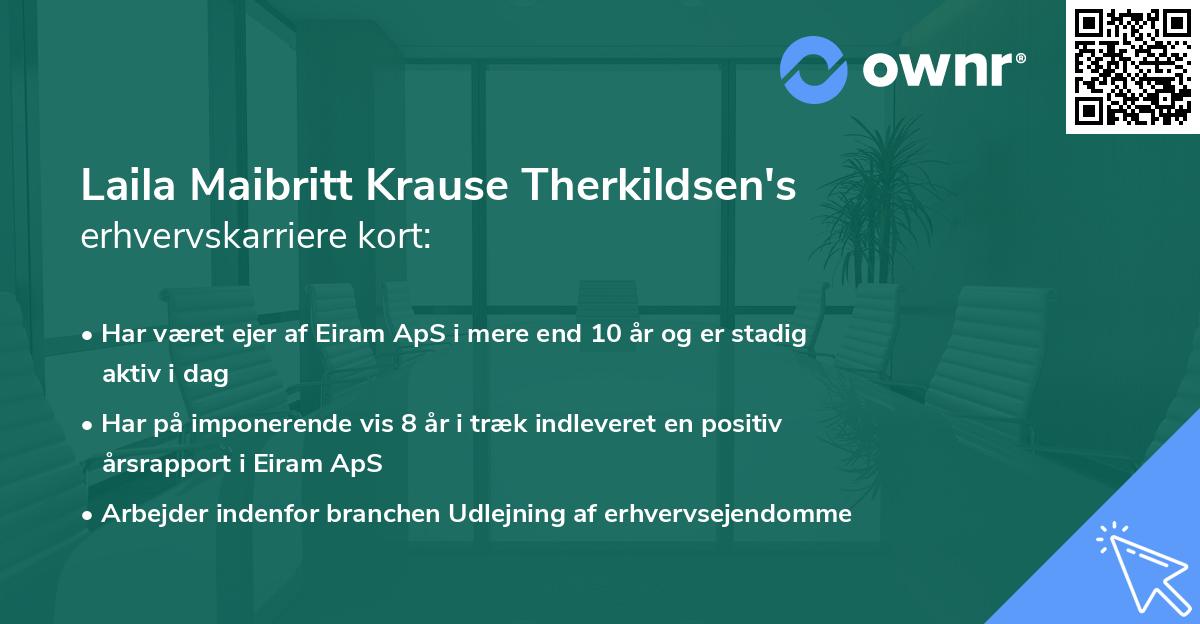 Laila Maibritt Krause Therkildsen's erhvervskarriere kort