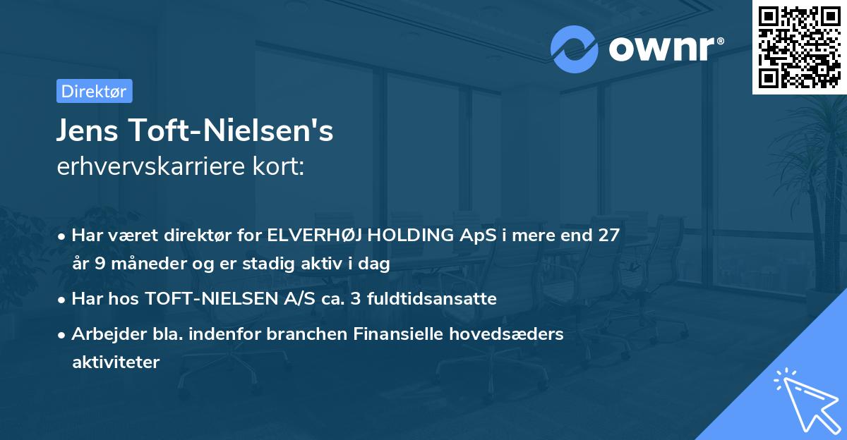 Jens Toft-Nielsen's erhvervskarriere kort