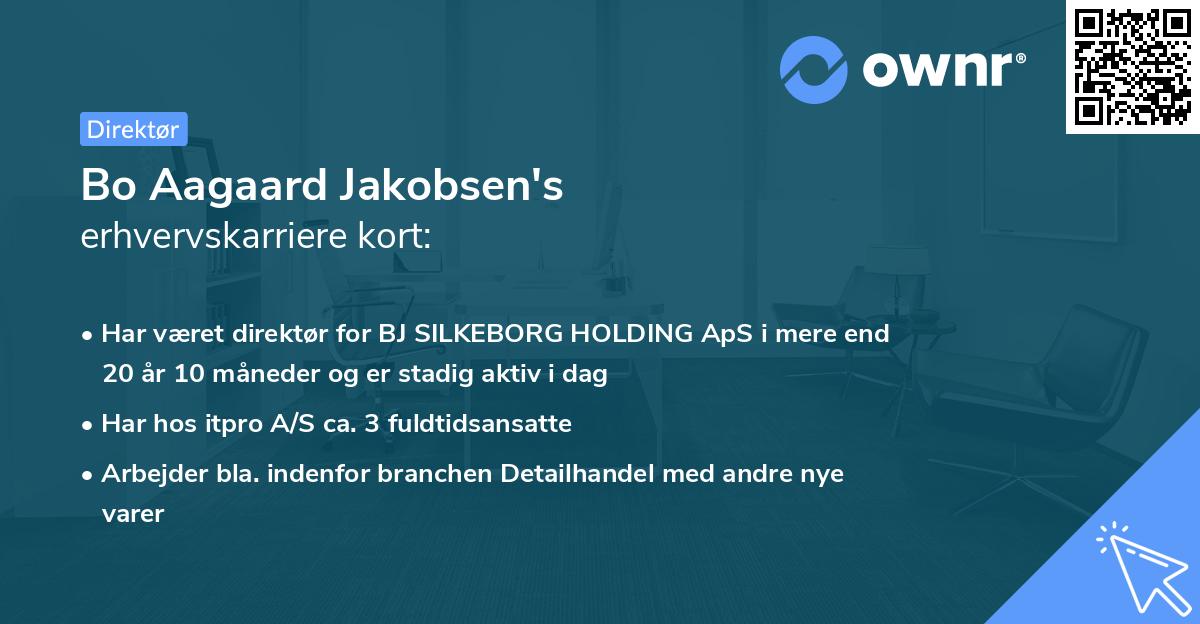 Bo Aagaard Jakobsen's erhvervskarriere kort