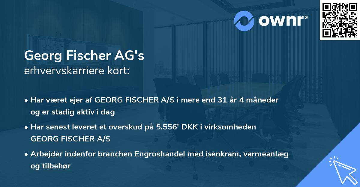 Georg Fischer AG's erhvervskarriere kort