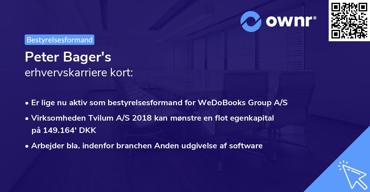 Peter Bager's erhvervskarriere kort