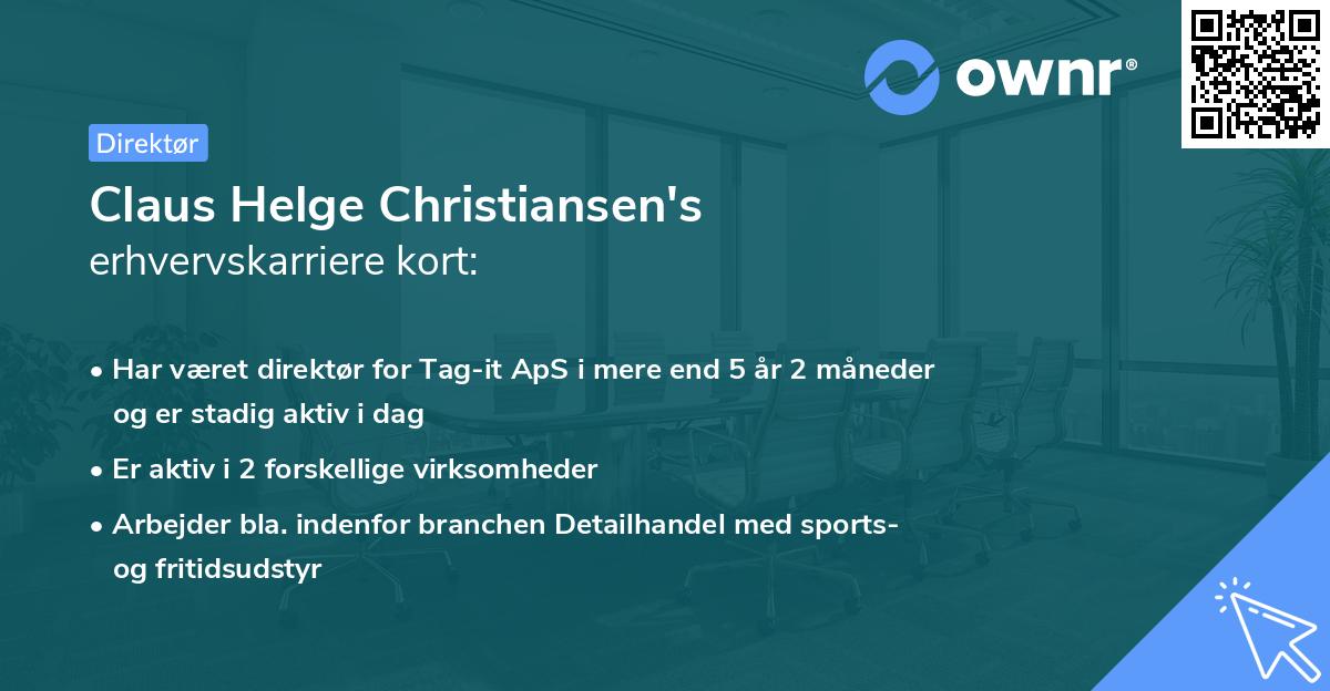 Claus Helge Christiansen's erhvervskarriere kort