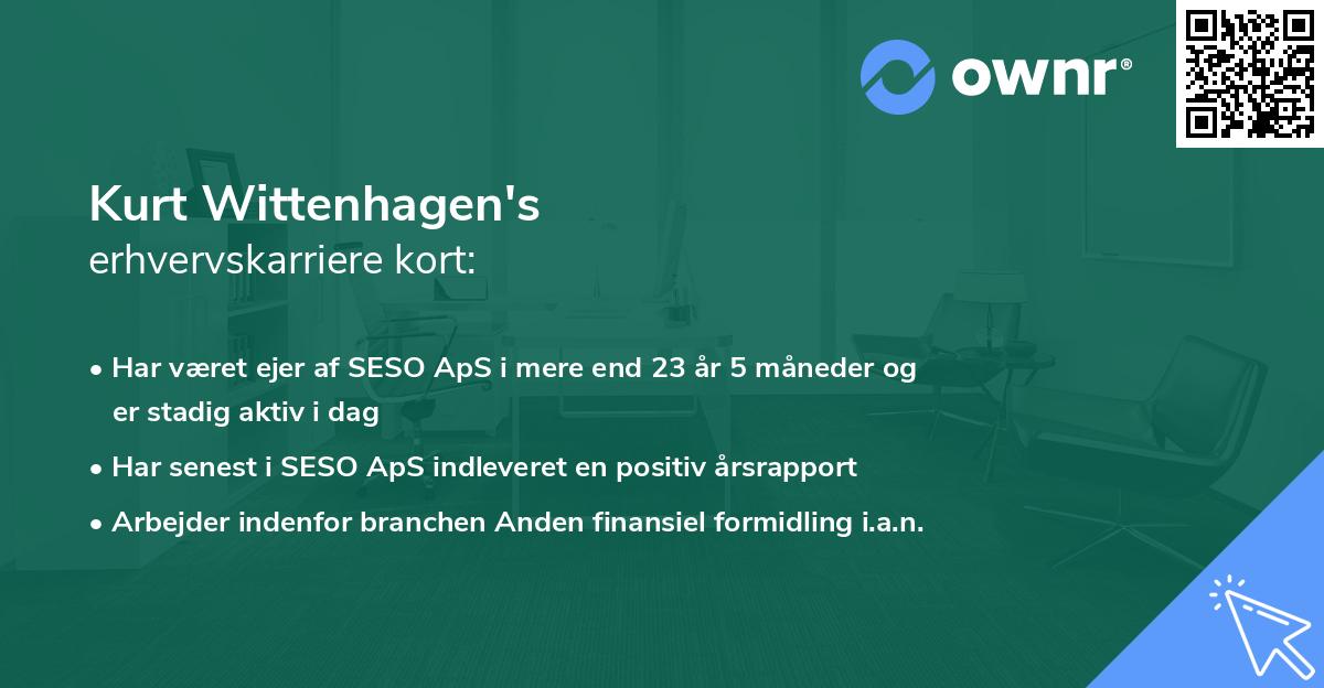 Kurt Wittenhagen's erhvervskarriere kort