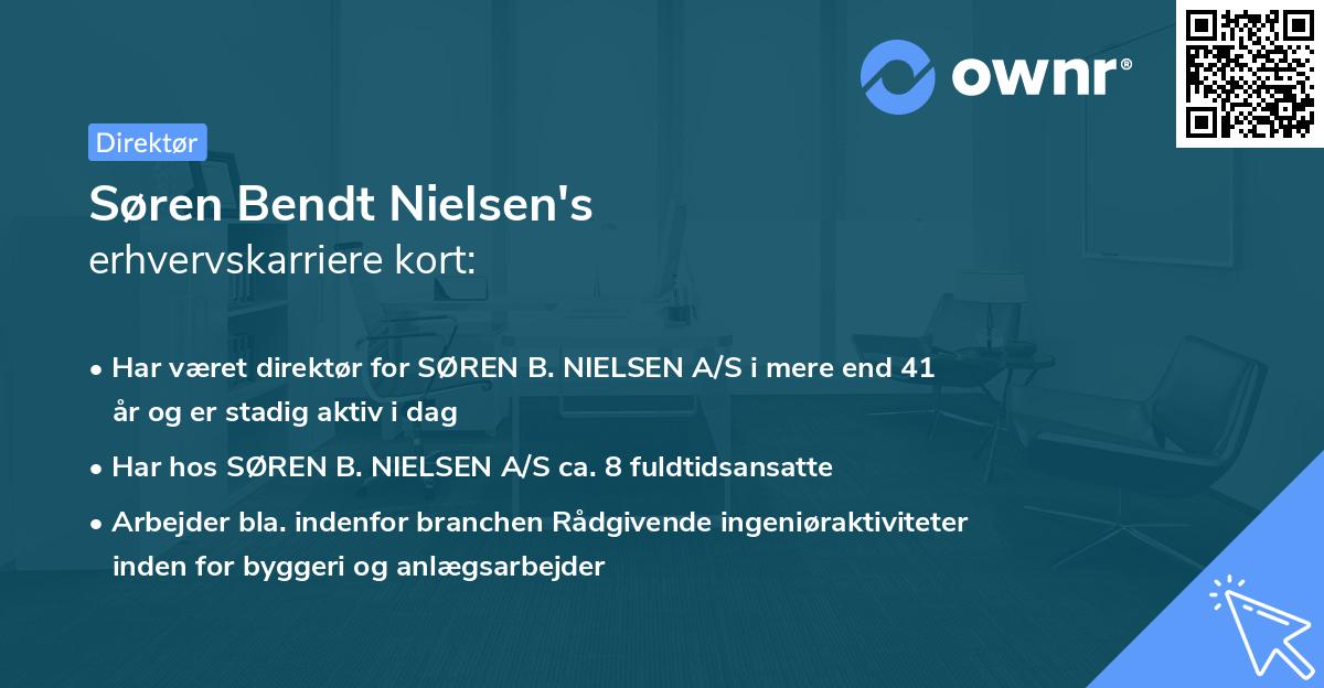 Søren Bendt Nielsen's erhvervskarriere kort
