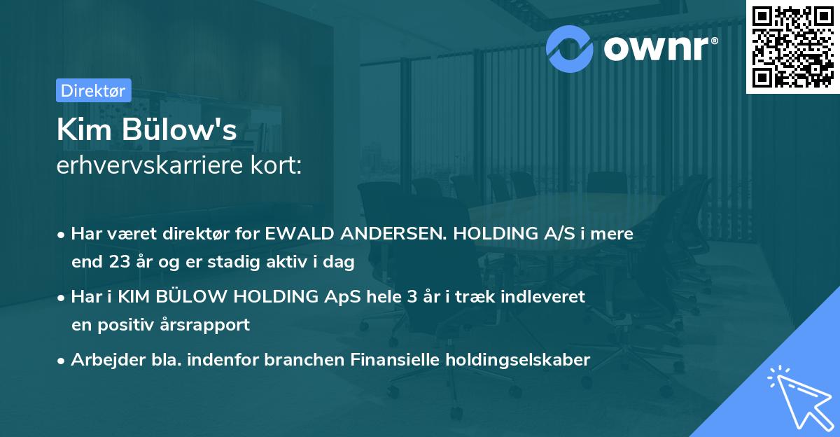 Kim Bülow's erhvervskarriere kort
