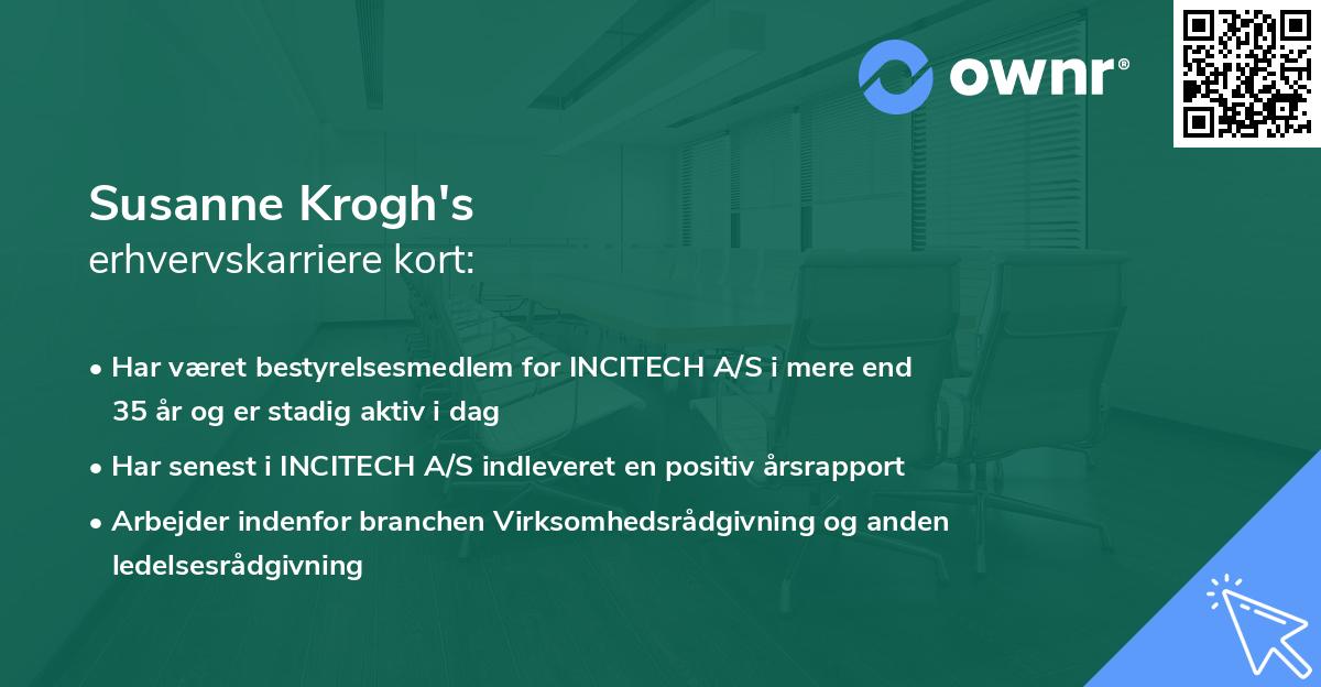 Susanne Krogh's erhvervskarriere kort