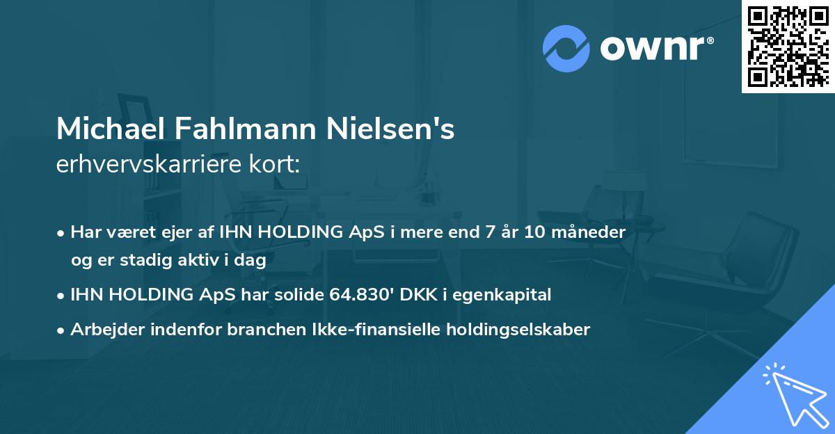 Michael Fahlmann Nielsen's erhvervskarriere kort