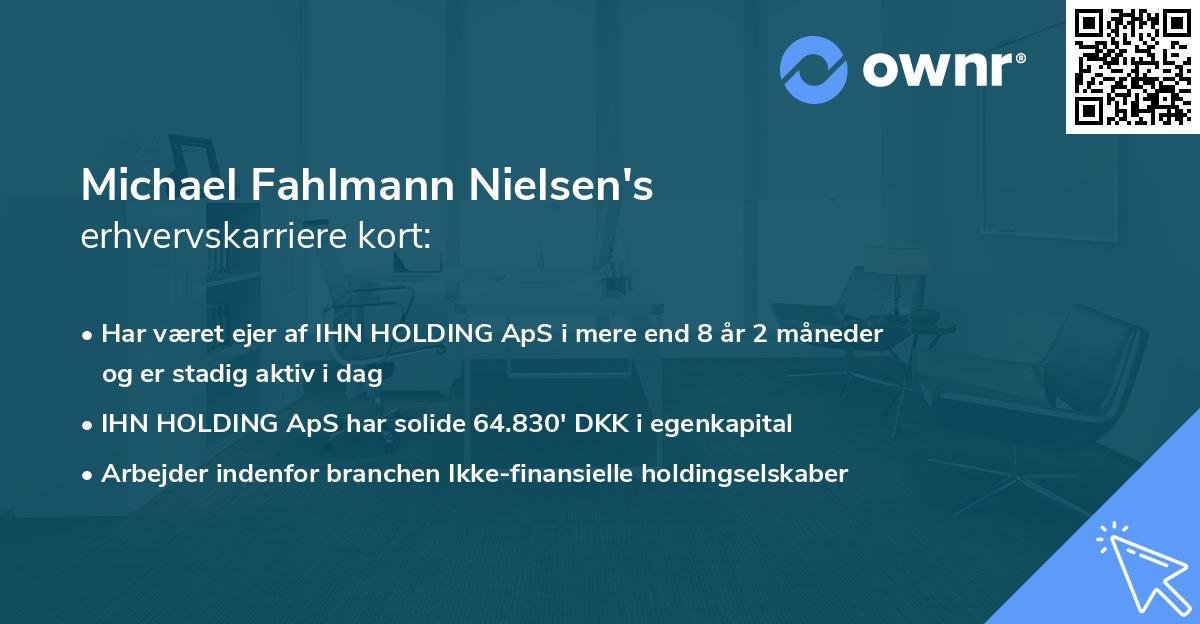 Michael Fahlmann Nielsen's erhvervskarriere kort