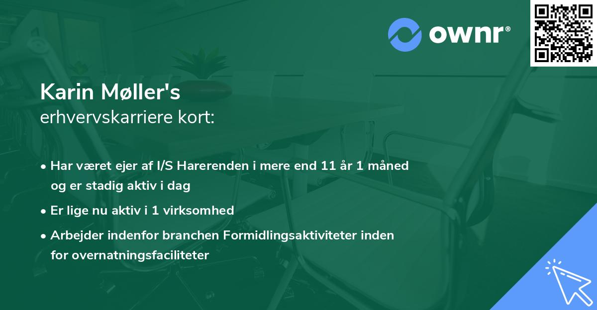 Karin Møller's erhvervskarriere kort