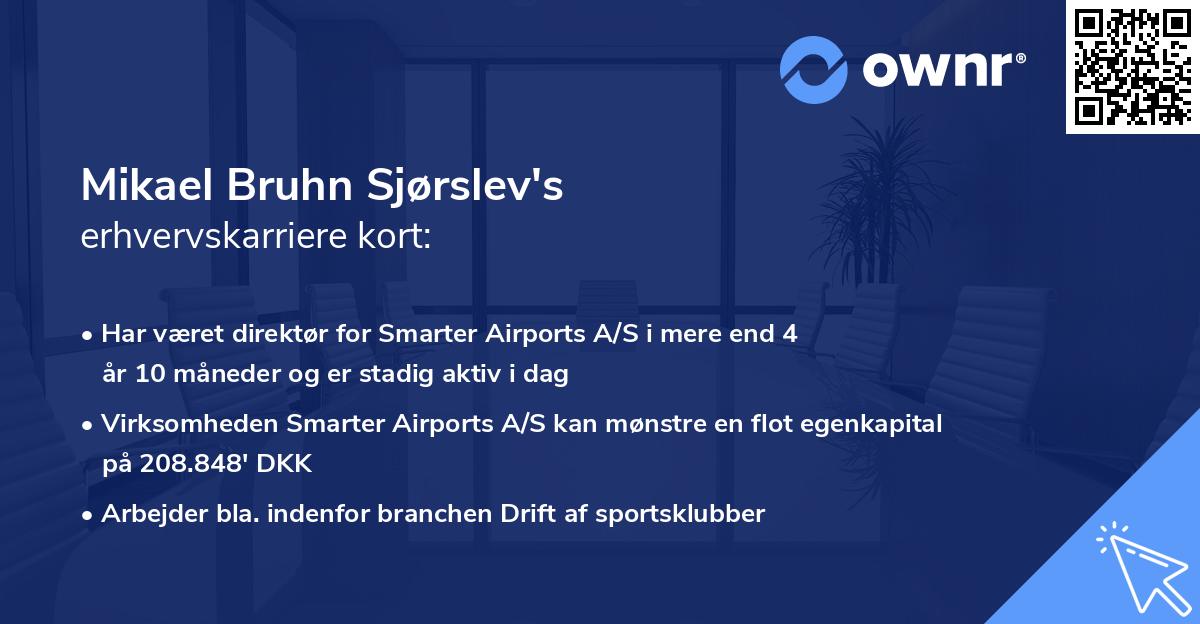 Mikael Bruhn Sjørslev's erhvervskarriere kort