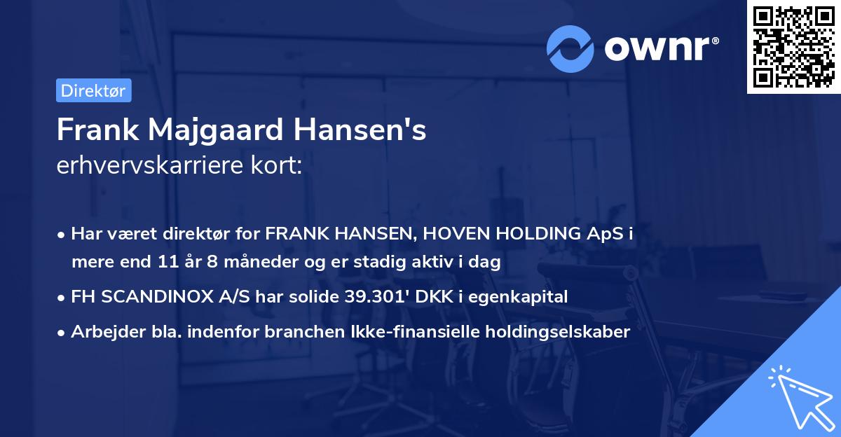 Frank Majgaard Hansen's erhvervskarriere kort