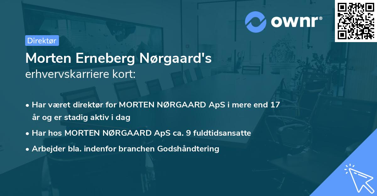 Morten Erneberg Nørgaard's erhvervskarriere kort