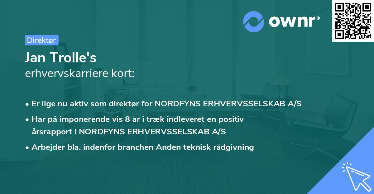 Jan Trolle's erhvervskarriere kort