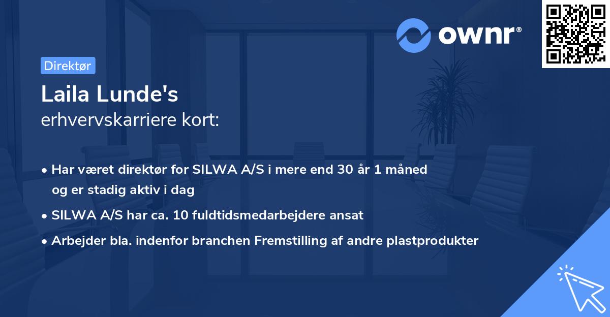 Laila Lunde's erhvervskarriere kort
