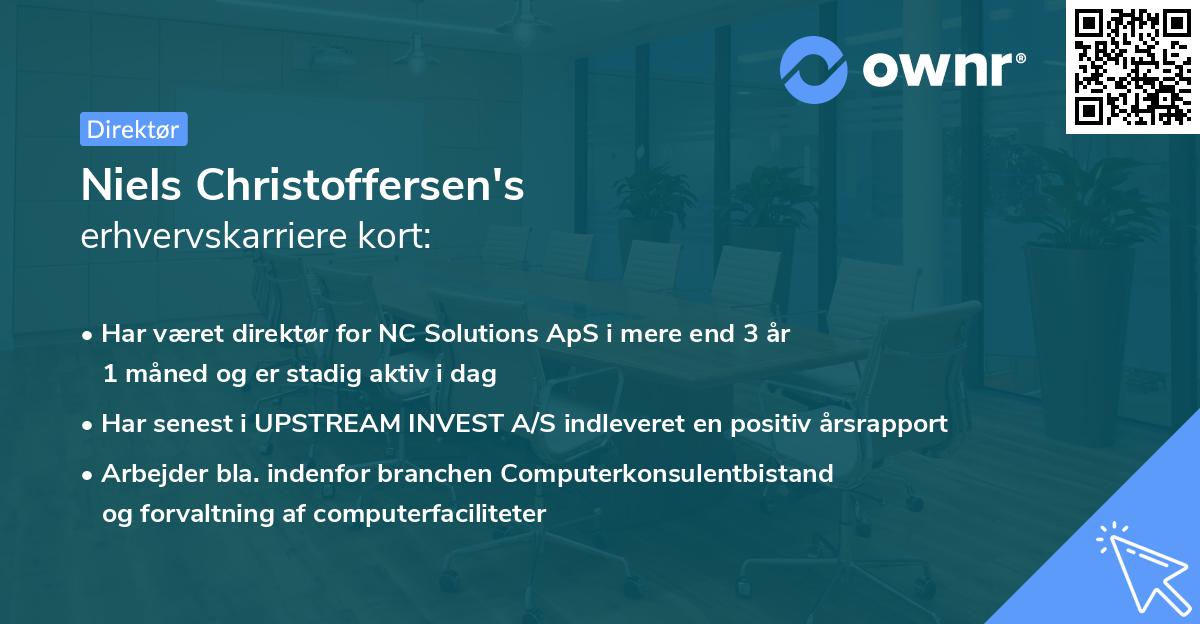 Niels Christoffersen's erhvervskarriere kort