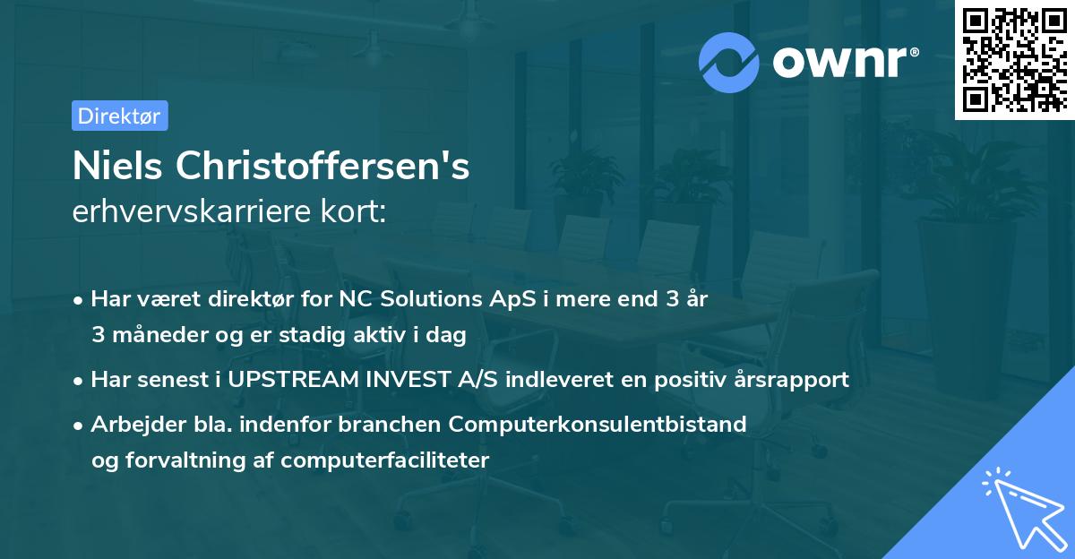 Niels Christoffersen's erhvervskarriere kort
