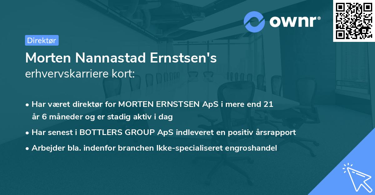 Morten Nannastad Ernstsen's erhvervskarriere kort