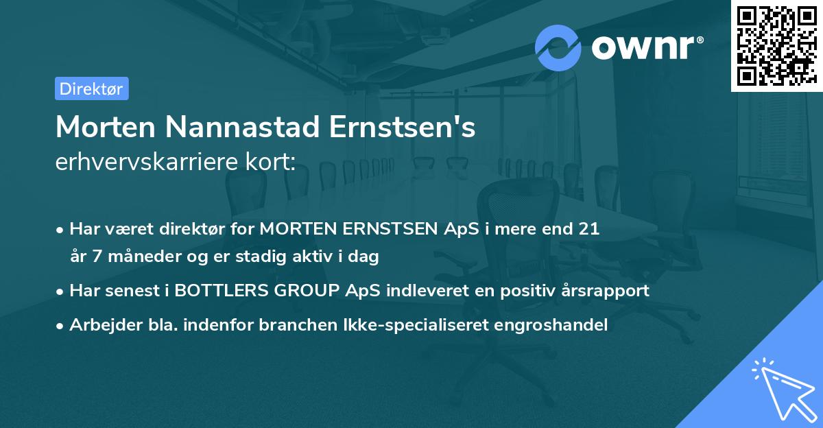 Morten Nannastad Ernstsen's erhvervskarriere kort