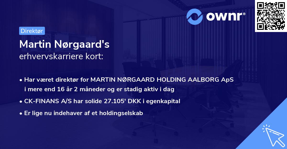 Martin Nørgaard's erhvervskarriere kort