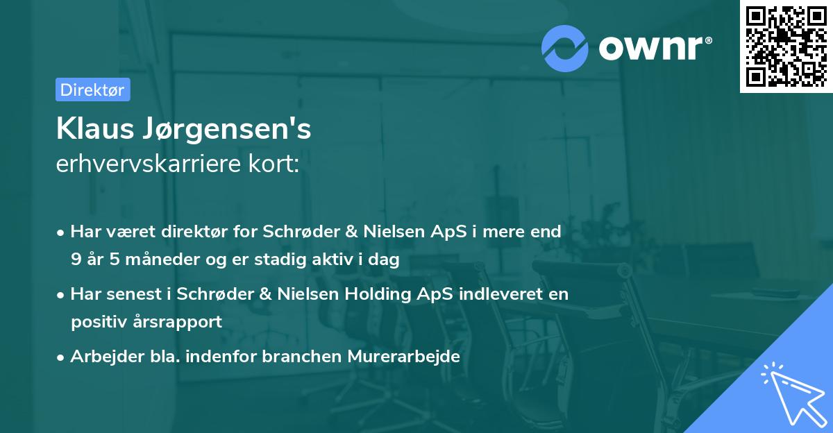 Klaus Jørgensen's erhvervskarriere kort