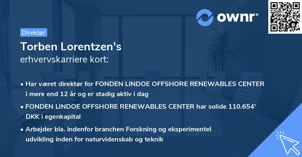 Torben Lorentzen's erhvervskarriere kort