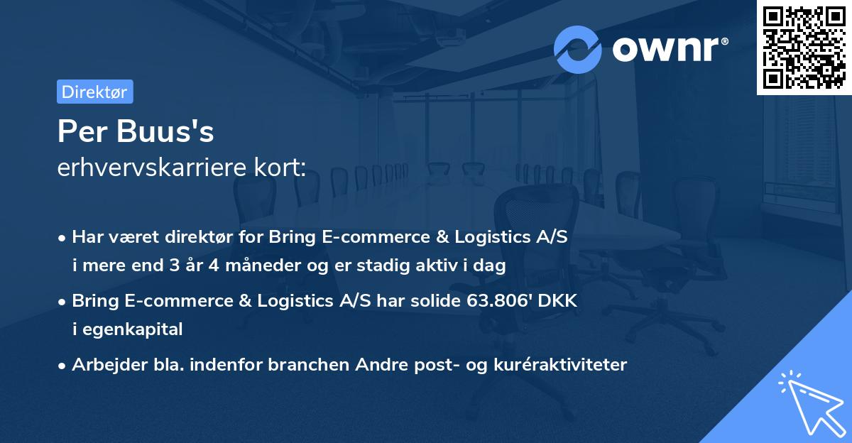 Per Buus's erhvervskarriere kort