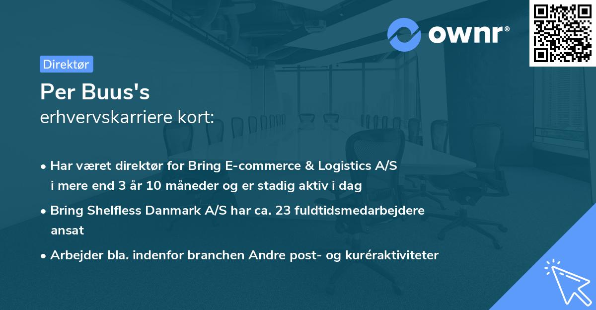 Per Buus's erhvervskarriere kort