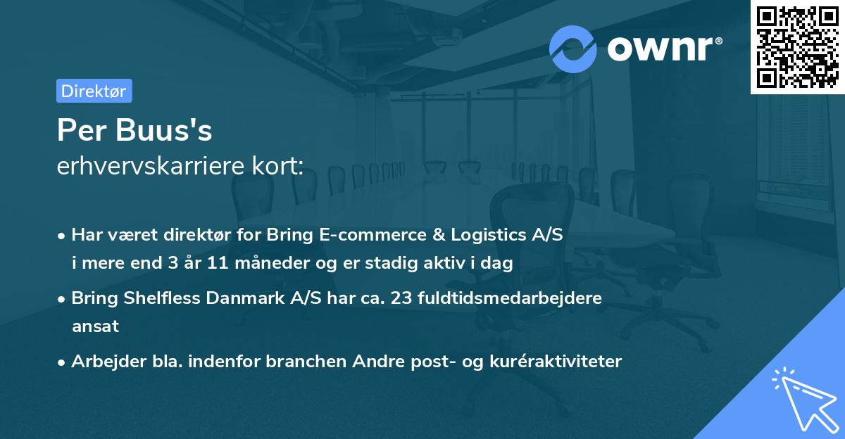 Per Buus's erhvervskarriere kort