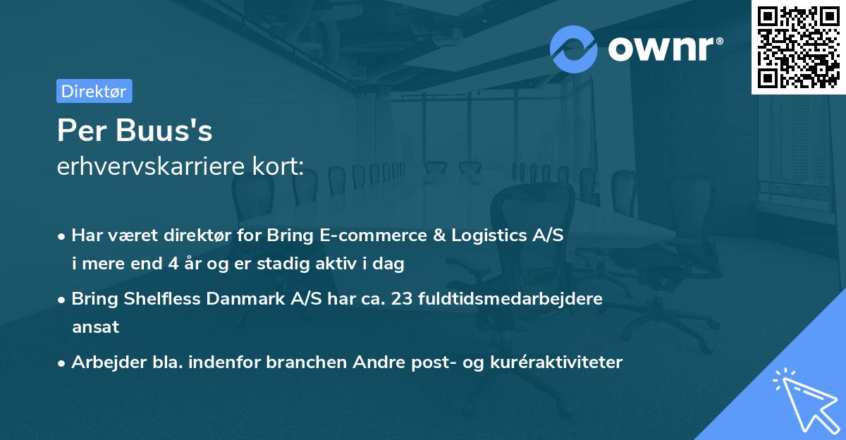 Per Buus's erhvervskarriere kort