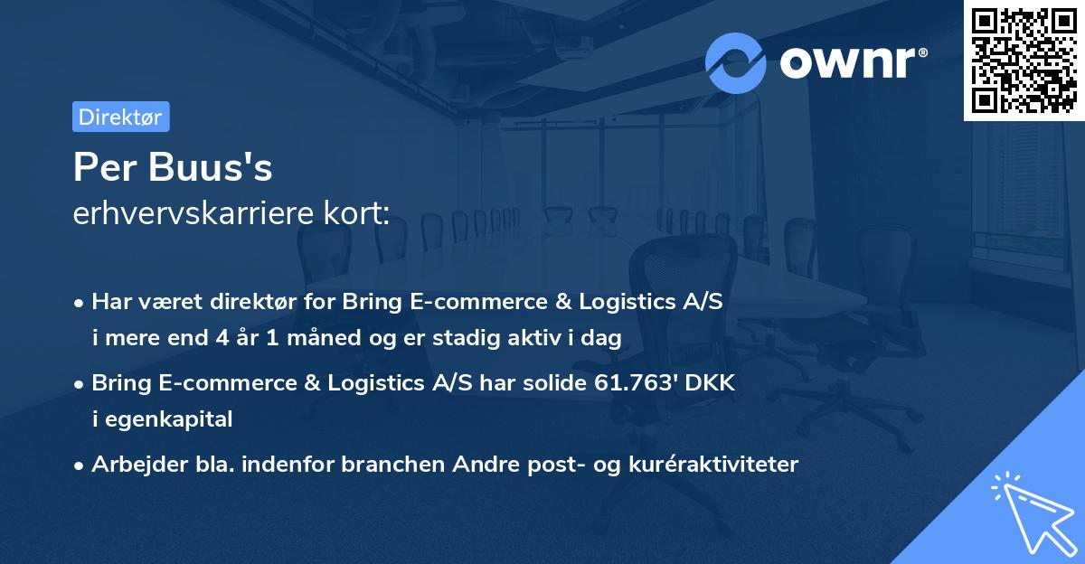 Per Buus's erhvervskarriere kort