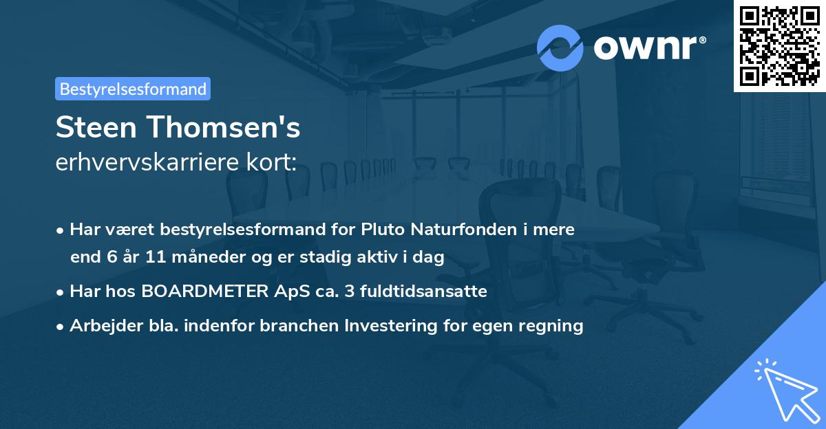 Steen Thomsen's erhvervskarriere kort